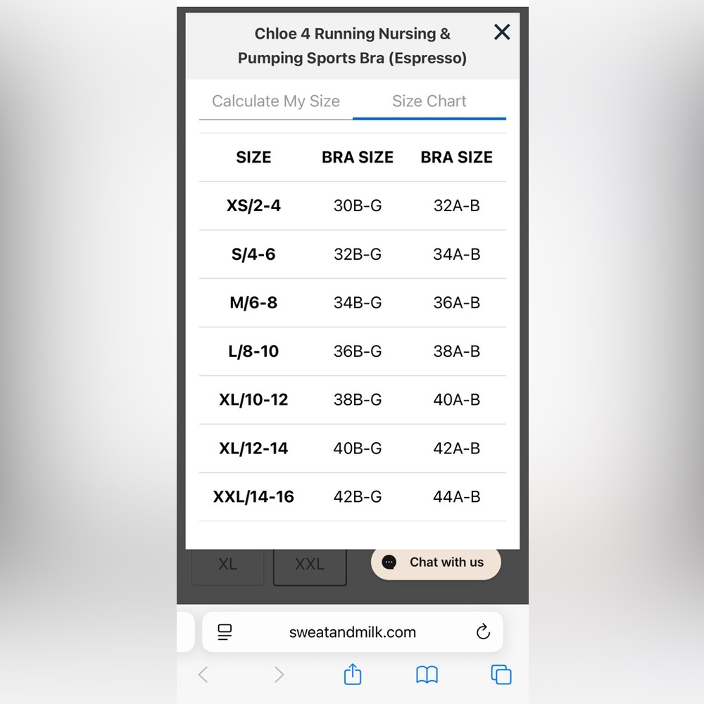 Sweat and Milk Chloe 4 Running Nursing & Pumping Sports Bra (Ribbed Chai) size L - Picture 10 of 10